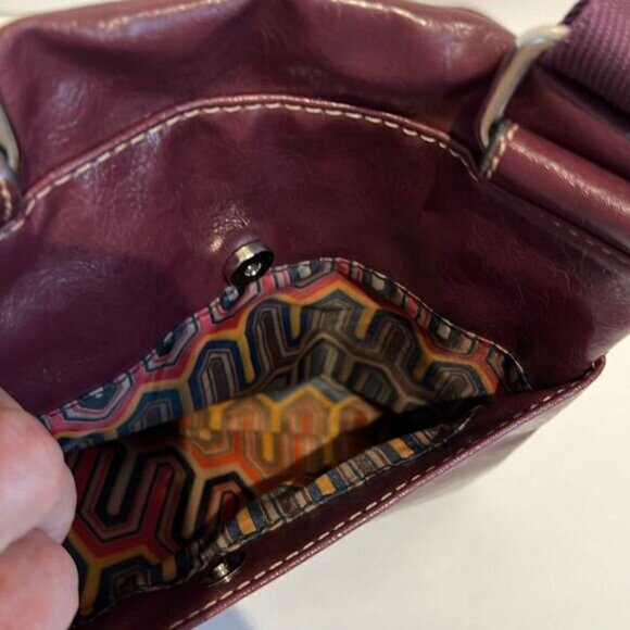 Franco Sarto Maroon Faux Leather Crossbody Bag - Picture 7 of 13